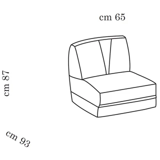 AC Melodia Day Armchair without armrest, capitoné padded