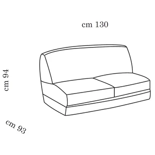 AC Melodia Day Double couch without armrest