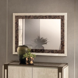 AC Poesia Day Mirror with dark marble effect frame