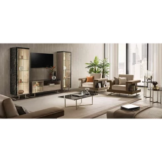Beige-Marble Living Room / Seating Set with TV Cabinet Set – AC Luce Day Dark