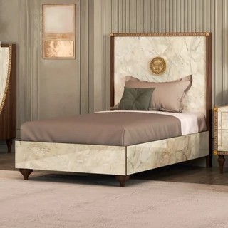 Dió-márvány egyszemélyes ágykeret – AC Romantica