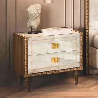 Dió-márvány éjjeliszekrény – AC Romantica