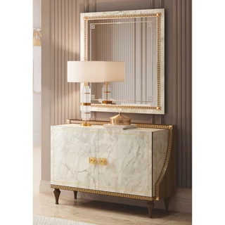 Dió-márvány tálalószekrény, 2 ajtós – AC Romantica Day