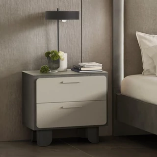 Pearl White-Anthracite Nightstand – AC Perla