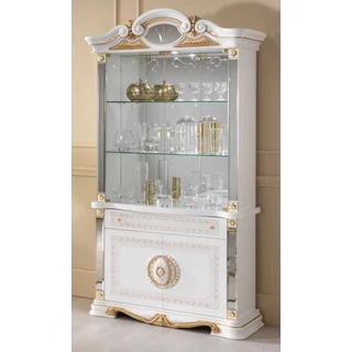 BC Betty Day 2-glass doors sideboard - white-gold