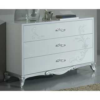 BC Daniela Chest of drawers - white-silver