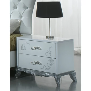 BC Daniela Night table - white-silver