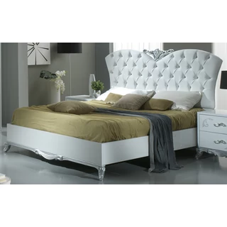 BC Daniela Double bedstead - 160 cm, white-silver