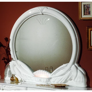 BC Giada Decorated wide mirror - white