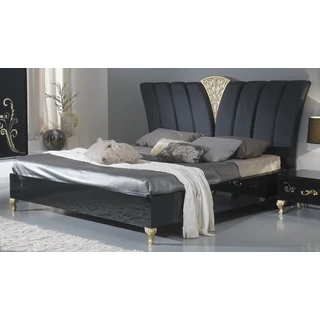 BC Sofia Double bedstead - black-gold