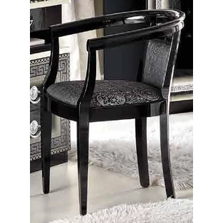 Aida karosszék medaglione fekete/ezüst szövettel - fekete