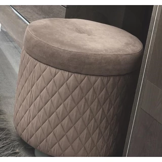 Ambra Rombi puff, sötétszürke színű műbőrrel