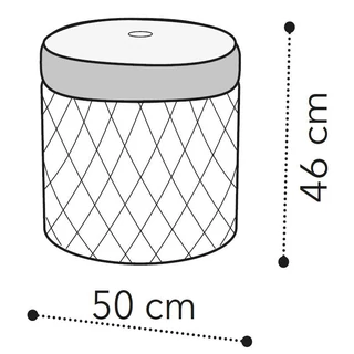 Maia Trapuntato puff, Velluto Miraglio 205 Fumo