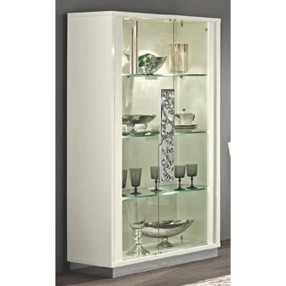 Platinum/Roma Day Glamour 2-ajtós vitrines szekrény - fehér