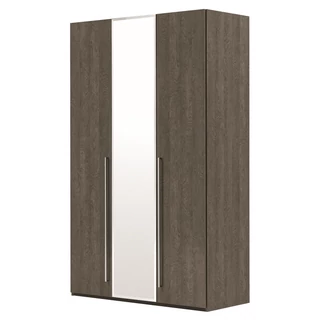 Platinum 3-ajtós gardróbszekrény, 1 tükrös ajtóval - ezüst nyír