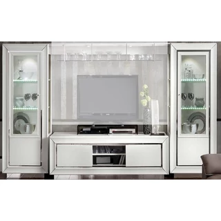 Dama Bianca Day TV szekrény szett (TV szekrény + 2x 1-ajtós vitrines szekrény)