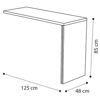 Ambra fésülködő asztal keret - nyírfa