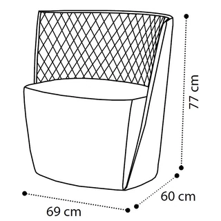 Ambra Day Daytona fotel, sötétszürke színű műbőrrel