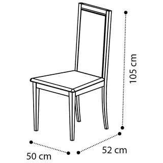 Ambra Day Liscia szék, sötétszürke színű műbőrrel - nyírfa