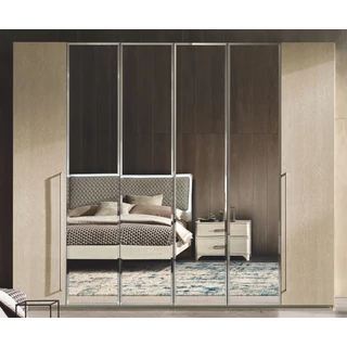 Maia 6-ajtós gardróbszekrény - nyírfa