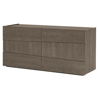 Tekno dupla komód - ezüst nyír