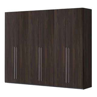 Smart 6-ajtós gardróbszekrény, Maia fogantyúval - erezett dió