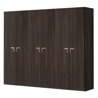 Smart 6-ajtós gardróbszekrény, Volare fogantyúval - erezett dió