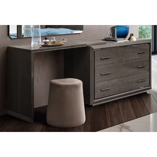 Elite komód fésülködő asztal kerettel - ezüst nyír