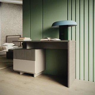 Bézs íróasztal, kompakt – CA Essenza