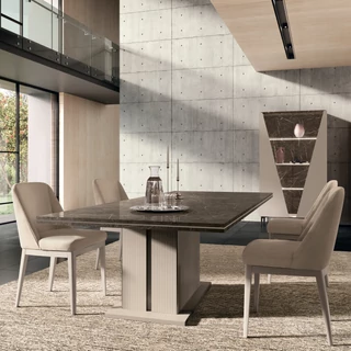 Beige-Marble Dining Table, Extendable – CA Fidia Day Aris