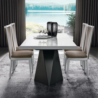 Fehér-antracit étkezőasztal, bővíthető – CA Elite Day Tent