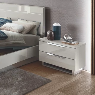 Fehér éjjeliszekrény, 75 cm – CA Kimera