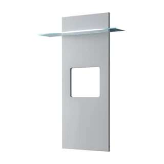 Fehér fali TV-panel üvegpolccal és LED-világítással – CA Elite Day