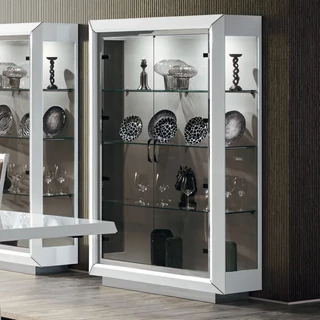 Fehér vitrines szekrény, 2 ajtós – CA Elite Day