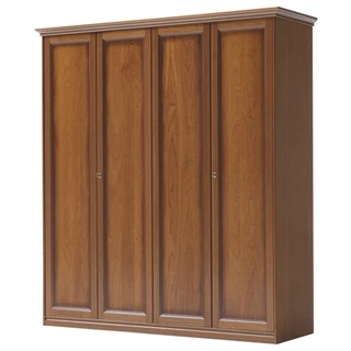 Giotto 4-ajtós gardróbszekrény - dió, magasság: 220 cm