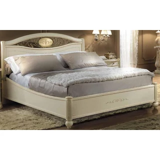 Siena franciaágy keret, fém és tükör dekorbetéttel