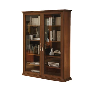 Nostalgia Day 2-ajtós könyvespolc, fa hátlappal - dió