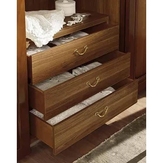 Torriani Interior 3-drawers block for 2-doors cabinet - walnut