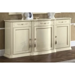 Torriani Day 3-ajtós tálalószekrény 3 fiókkal - elefántcsontszín