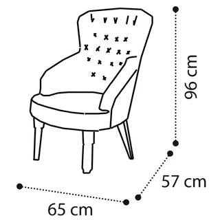 Giotto Guest armchair - walnut