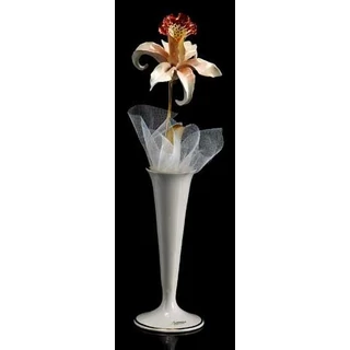 Giulia kerámia váza színes orchideával - platina