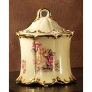 Kerámia ékszerdoboz - krémszínű, arany