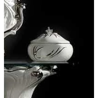 Kerámia ékszerdoboz, Az Éj Királynője - fehér, platina