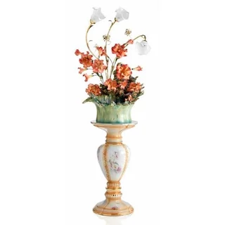 Ceramic fountain: with flower, with pedestal, with built-in lighting (3 pcs).