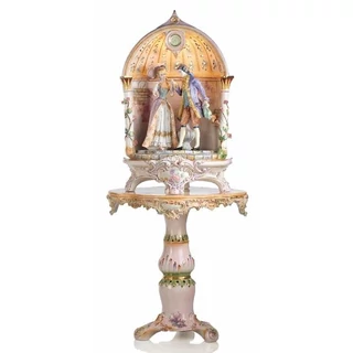 Barokk kerámia asztalka - arany