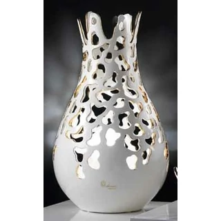 Medium size ceramic lamp, with built-in lighting (3 pcs) without glass.