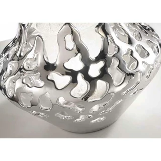 Short ceramic lamp with built-in lighting (3 pcs) with glass.