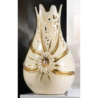 Közepes méretű kerámia lámpa, eredeti Swarovski kristályokkal, beépített világítással