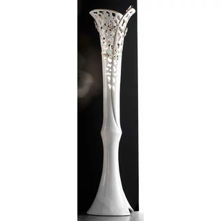 Kerámia állólámpa pillangókkal - fehér, arany, platina