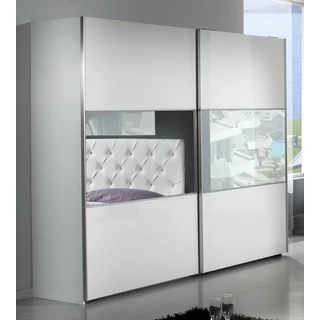 DI Eva 2 tolóajtós gardróbszekrény, 240 cm - fehér